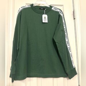 ❗️NEW Obey Worldwide Forest Green Long Sleeve Shirt Size Medium